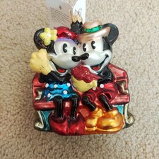 Christopher Radko”Winter Romance” Christmas Ornament 99-DIS-28 Mickey Minnie picture