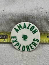 Vintage Amazon Explorers Pinback Button 3