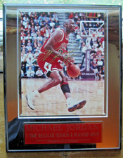 Michael Jordan 1990'S Autographed Basketball Photo w COA - TONGUE OUT - AWESOME picture