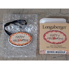 Longaberger 1999 Happy Halloween Ceramic Basket Tie-On #37559 w Box picture