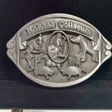Vintage Kansas Coliseum Wichita Circus Elephant Limited Edition Belt Buckle USA picture
