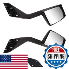Black Hood Mirror Assembly Pair for 2004-2017 Volvo VNL/VN/VNM picture
