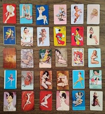 30 Mixed Artists Vintage Pinup Playing Cards Mint & Near Mint 1930s to 1960s picture