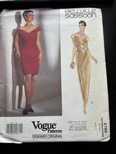 Vogue Patterns Bellville Sassoon V2789 Misses Dress In Two Lengths Size 8-12 picture