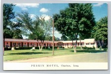 Vintage Perrin Motel Chariton Iowa Postcard Shorecolor Chrome Roadside Americana picture
