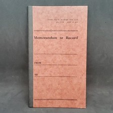 Memorandum or Record from the Chessie System Railroads form # X-190 Rev 11-54 picture