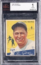 1934 GOUDEY #37 LOU GEHRIG BVG 1 picture