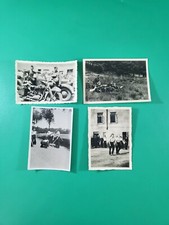 Original (4) WWII German Photos Soldiers Motorcycle MG-34 Females Auxiliaries picture
