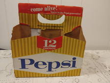 VINTAGE PEPSI COLA SODA 6 PACK CARDBOARD CARRIER 