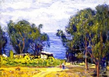 Oil painting Joseph-Kleitsch-_Shacks-Laguna-Beach-also-known-as-Old-La picture