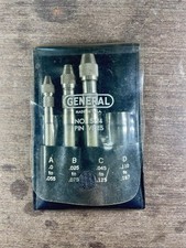 Vintage General Hardware Mfg. Co. No. S-94 Pin Vises Set (A-C) w/Pouch USA picture