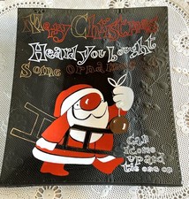 Vtg Houze Novelty Christmas Glass Ashtray Drunk Santa Wants To Tie One On MCM picture