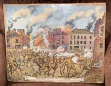 RARE Antique EG RENESCH 1919 CHATEAU THIERRY Turning Point WWI Great War POSTER picture