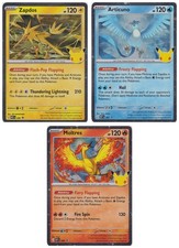 Pokemon Card Lot Legendary Birds Articuno Zapdos Moltres Black Star Promo Holo picture