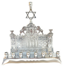 Vintage Jewish Hebrew Hanukkah Menorah Pal Bell Logo Judaica Judaism Israel picture