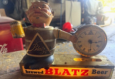 Blatz Beer Breweriana Advertising Collectible Desk Clock Vintage Display picture