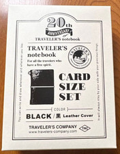 TRAVELERS Notebook Limited Card Size 20th Anniversary Set Black New picture