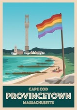 a182 Provincetown, Massachusetts Vintage Travel Poster Refrigerator Magnet picture