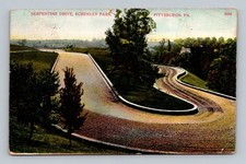 Postcard PA Pittsburgh Pennsylvania Serpentine Drive Schenley Park picture