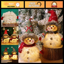 Juegoal 2 Pack Christmas Table Decorations, 10 Inch Lighted Snowmen Figurines, L picture