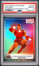 2023 Upper Deck Marvel Iron Man 2023 Rainbow Color Wheel Iron Man PSA 10 picture