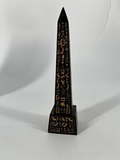 Egyptian Obelisk black with gold hieroglyphics NIB picture