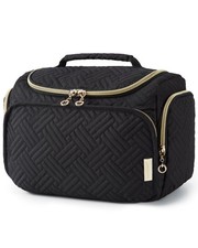 BAGSMART Travel Toiletry Bag, Large Wide-open Bag for Large, Black  picture