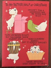Vintage Greeting Christmas Card My Better Have 1960’s Rust Craft Pop Up Card picture