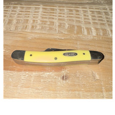 Case 3318HSP Yellow Handle 3-Blade Pocketknife 1998 picture