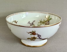 Richard Ginori Italia Porcelain Footed Bowl - 'Birds of Paradise' Hand Painted picture