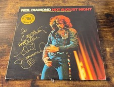 Neil Diamond Original Signed Autograph Hot August Night LP Vinyl Record Album picture