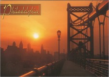 Philadelphia Pennsylvania PA Ben Franklin Bridge and Philadelphia 4x6 Postcard picture