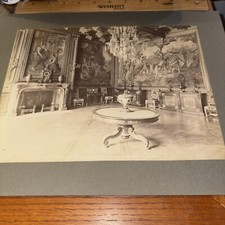 Antique Fontainebleau Chateau Interior Salon Mounted French Architecture Photo picture