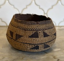 Antique Hupa Yurok Karuk Northern California ? Native American Small Basket Bowl picture