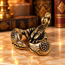 Mini Vintage Brass Scorpion Statue Ornament Animal Collectible Insect Art Cute picture