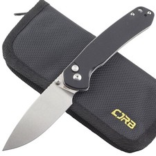 CJRB Pyrite Black G10 Handle Folding Knife AR-RPM9 Stainless Blade 4.25