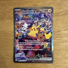 Pikachu ex 150/128 Special Illustration Rare SIR Pokemon 30th Anniversary Night picture