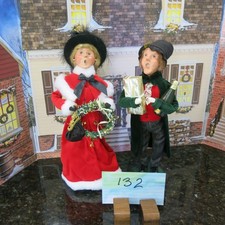 2 Byers Choice Lady & Man Back & Red  $66 (Lot 132)  from 2008 & 2005 picture