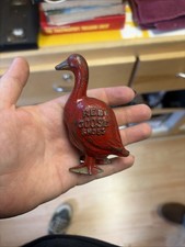 1920s Arcade Red Goose Shoes Cast Iron Advertising Antique Toy Coin Bank picture