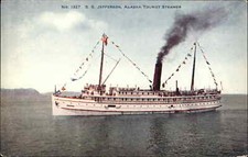 Steamer Steamship Ship S.S. Jefferson Alaska Tourist Steamer Vintage Postcard picture