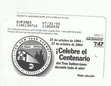 Celebrate The Centennial Century of progress Spanish version Metrocard card picture