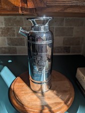 Vintage Chrome Thirst Extinguisher Musical Cocktail Shaker Original Box picture