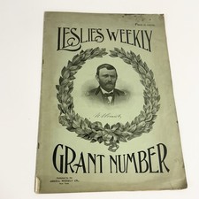 1897 President Ulysses Grant Large Magazine Newspaper Vintage Leslie’s Weekly picture