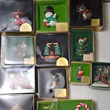 13 Vintage Hallmark Keepsake Christmas Ornaments Lot 1970s 1980s Boxed As-Is picture