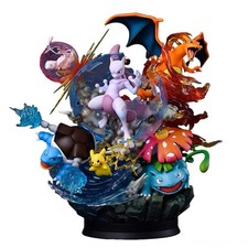 H40CM MFC Mewtwo Greninja Evolutionary Group PVC Model GK Statue Collectibles picture
