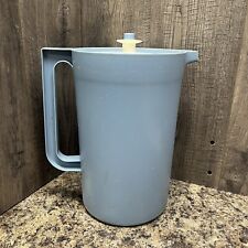 Tupperware Country Blue Vintage Gallon Pitcher with Push Button Lid 1416 picture