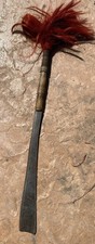 Vintage Naga Dao Sword Red Hair Handle – Tribal Himalayan/Assam Sword picture