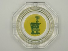Ashtray Holiday Inn The World's Innkeeper Clear Glass Green Lettering UNUSED Vtg picture
