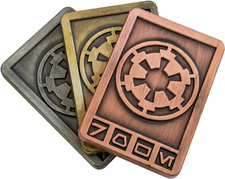 Solid Metal Credits - 3 Piece - Gold, Silver, and Bronze Sabacc Credits picture