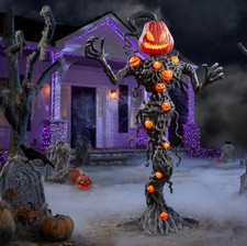 LOCAL PICKUP DALLAS 6.5 Ft Wicked Woods LED Pumpkin Vine Halloween NEW IN BOX picture